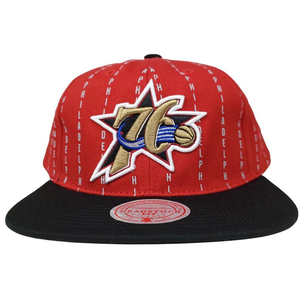 Philadelphia 76ers Mitchell & Ness NBA Deadstock Snapback Hat Cap 3D Logo NWT